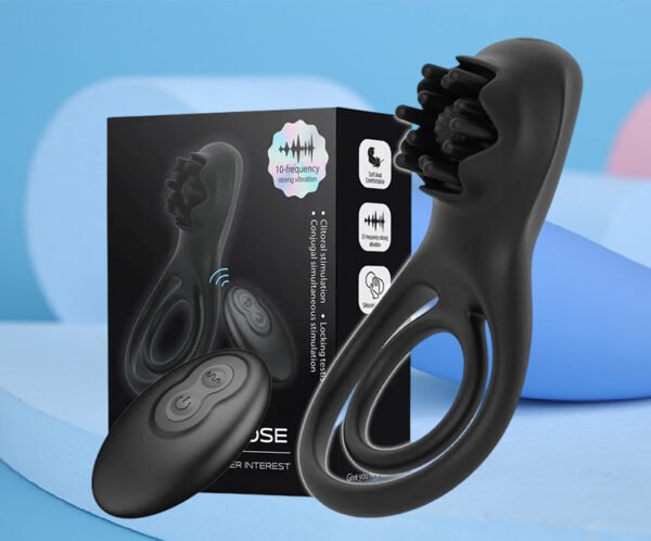 Remote-controlled lock sperm ring male delay ring
